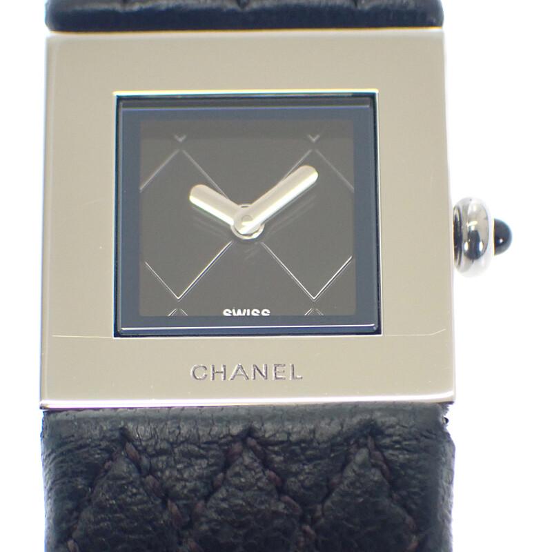 Chanel H0116 Watches black/Silver Stainless Steel/leather Women blackDial