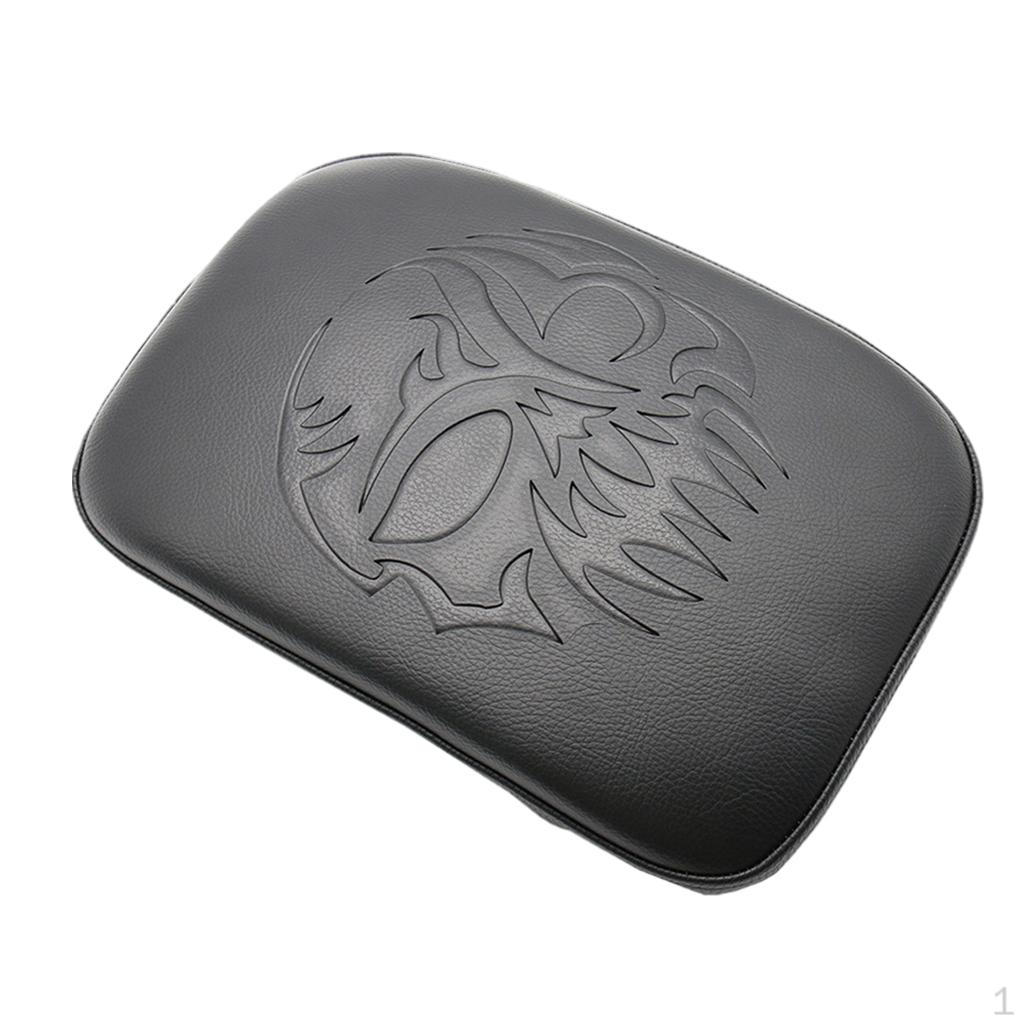 Saddle Seat Motorbike Suction Cup Pillion Passenger Pad Flat Cushion for Bobber Chopper 8 Suction Cup