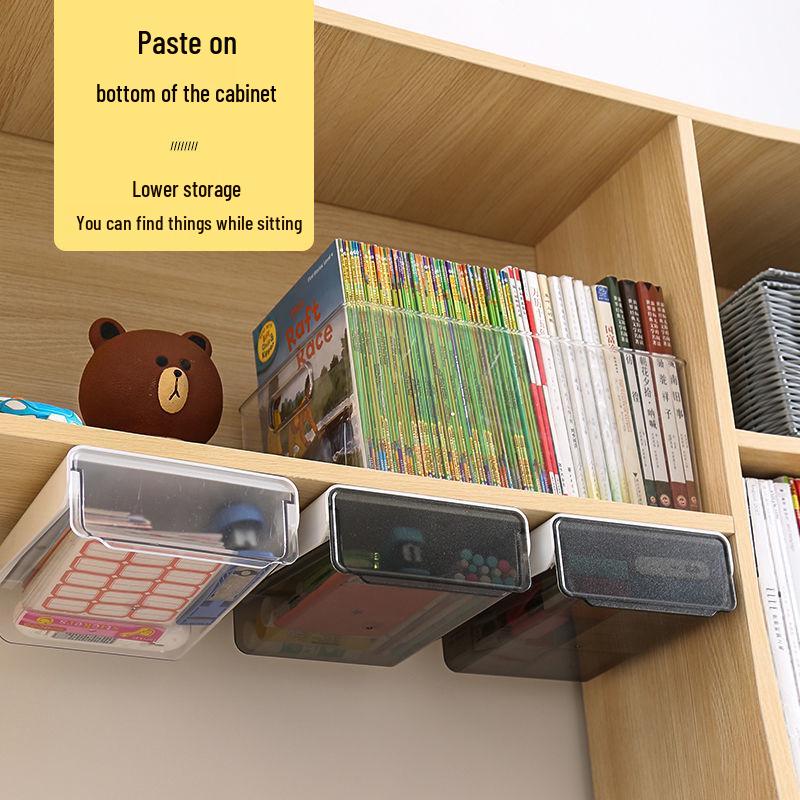 Przezroczysty Samoprzylepny Schowek Szufladowy Pod Biurko na Biurka Biurowe