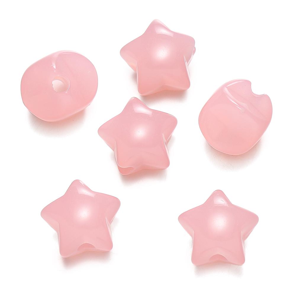 10pcs/lot Acrylic Jelly Colored Stars Shape Beads Bracelet Loose Beads For DIY Jewelry Making Necklace Craft Accessories