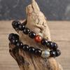Natural Bodhi Five Elements Buddha Bead Bracelet - Unisex Lucky Wenwan Gift