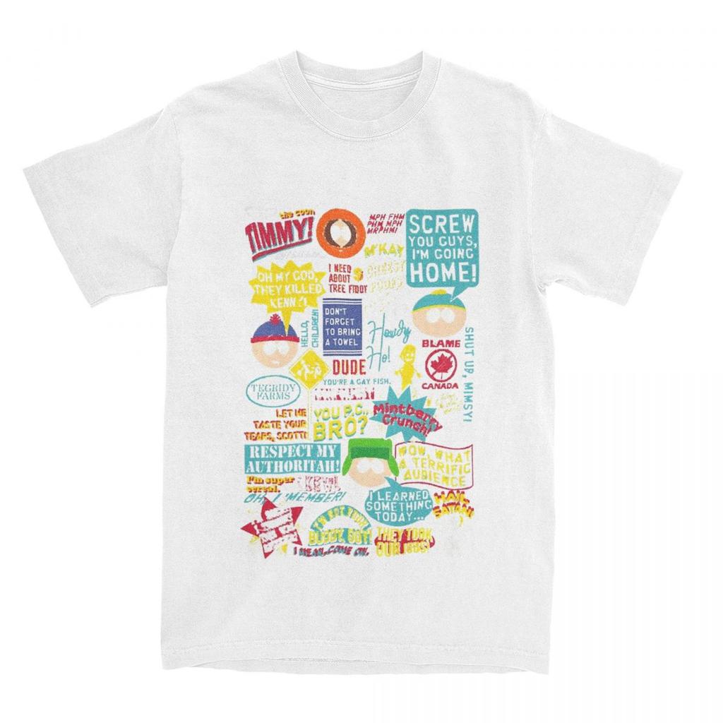 Southparks Citat T-shirt rolig eric cartman Trendiga Coola T-shirts Kortärmade Vintage Toppar Sommar Bomull Överdimensionerade Kläder