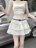 High-Waisted Slimming Ballet-Style Mini Skirt For Women Summer Sweet A-Line Skirts With Dots Print Bow