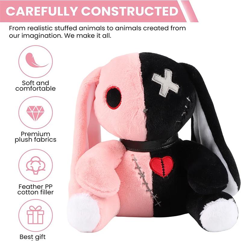 Peluche Coniglio Spettrale Gotico Coniglietto Peluche Statua Bambole Pazzo Horror Giocattolo per Feste Decorazione per la Casa Regali di Compleanno per Bambini