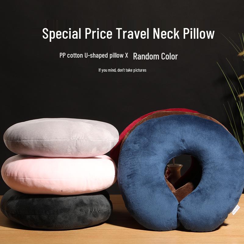 

U-Shaped Camel Hump Neck Pillow: Embroidered, Portable, Perfect for Travel & Office Naps; Customizable Logo Available 28x25x10 cm
