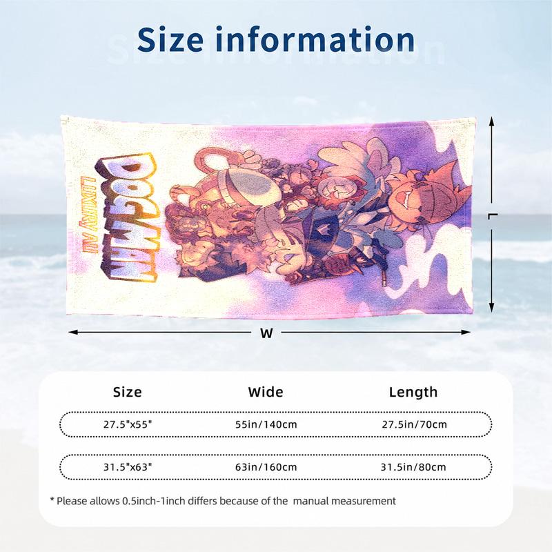 Dog Man Microfiber Beach Towel Quick Dry Sand Free Lightweight Beach Towels for Travel Swimming Camping