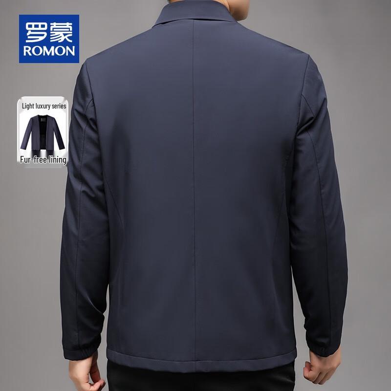 ROMON Men's Detachable Rabbit Fur Lined Winter Executive Jacket