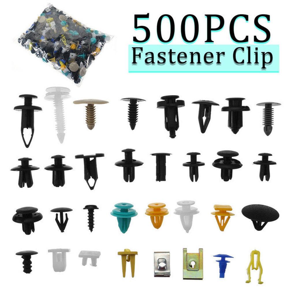 500pcs Universal Mixed Car Fastener Bumper Door Panel Fender Liner Clips Retainer