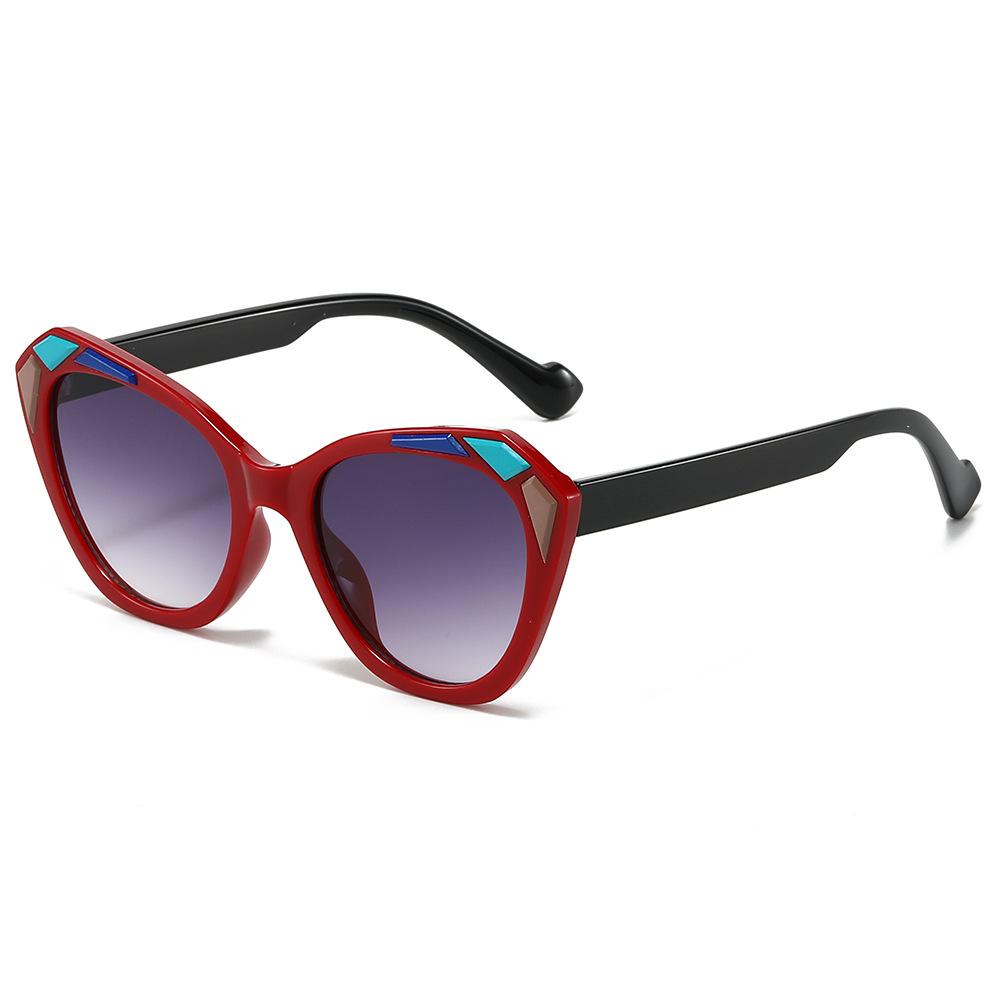 Cat'S Eye Large Frame Sunglasses Personalized Women'S Sunglasses High-End Catwalk Sunglasses