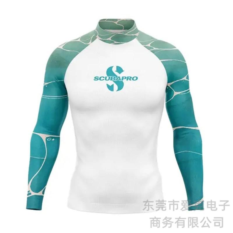 SCUBA Diving Suit Men s Split Sunscreen Long-sleeved Top Sea Swimsuit Quick-drying Rafting Surfing Snorkeling XS