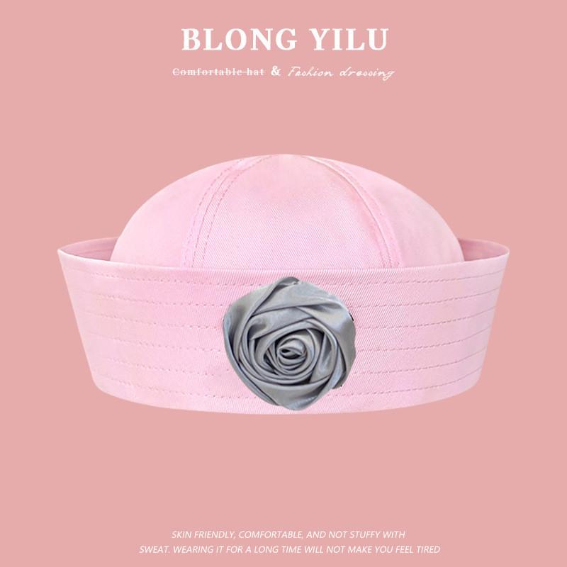 Sailor Hat With Bow Mesh Breathable Cotton For Summer And Spring Wear
