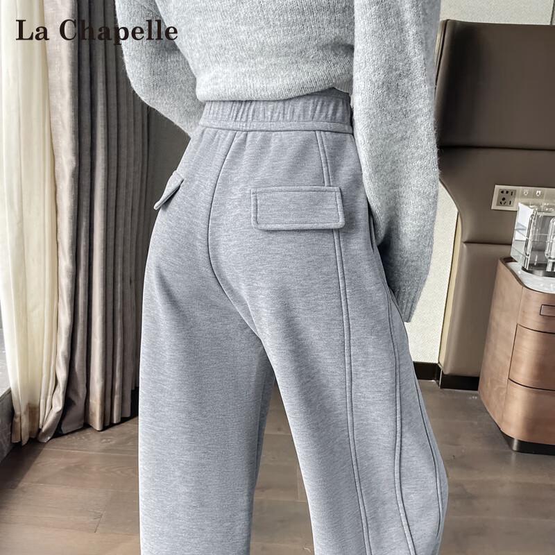 

Женские брюки-бананы с высокой талией и широкими штанинами из шерстяной смеси La Chapelle XL