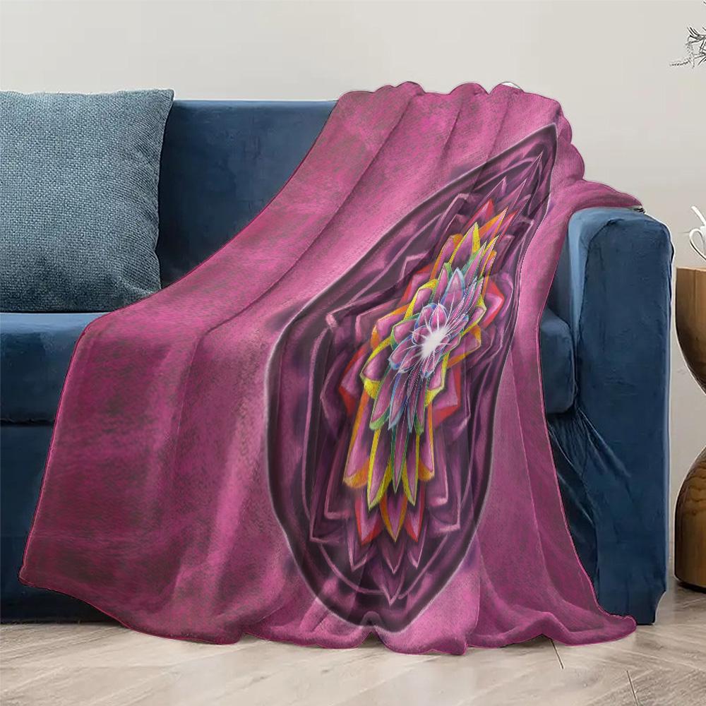 Faux Fur Throw Blanket Mandala Decorative Bed Blanket Sofa Cover For Living Room Bedroom Kids Gift