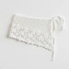 Elegant Crochet Flower Butt Curtain Embroidered Waistband Shoulders Fake Collar  Women
