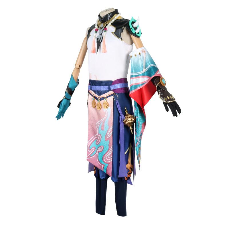 Game Impact Xiao Cosplay Costume Wig Short Party Costumes Gen Xiao Cosplay Shin Full Set Men Halloween Suits