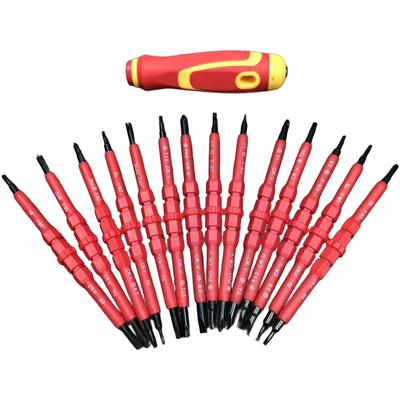 28in1 Magnetic Insulated Electrician Screwdriver Set Insulation 1000v RepairTool Insulated Electrician Screwdriver Set