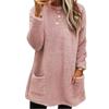 Long-sleeved Pocket Plush Sweatshirt T-shirt Top