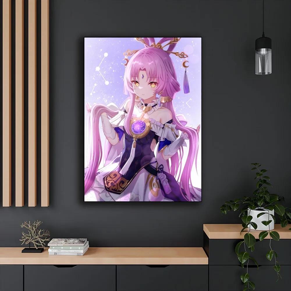1pc Honkai Star Rail Fu Xuan Poster Paper Print Home Bedroom Entrance Bar Cafe Art Painting Decoration