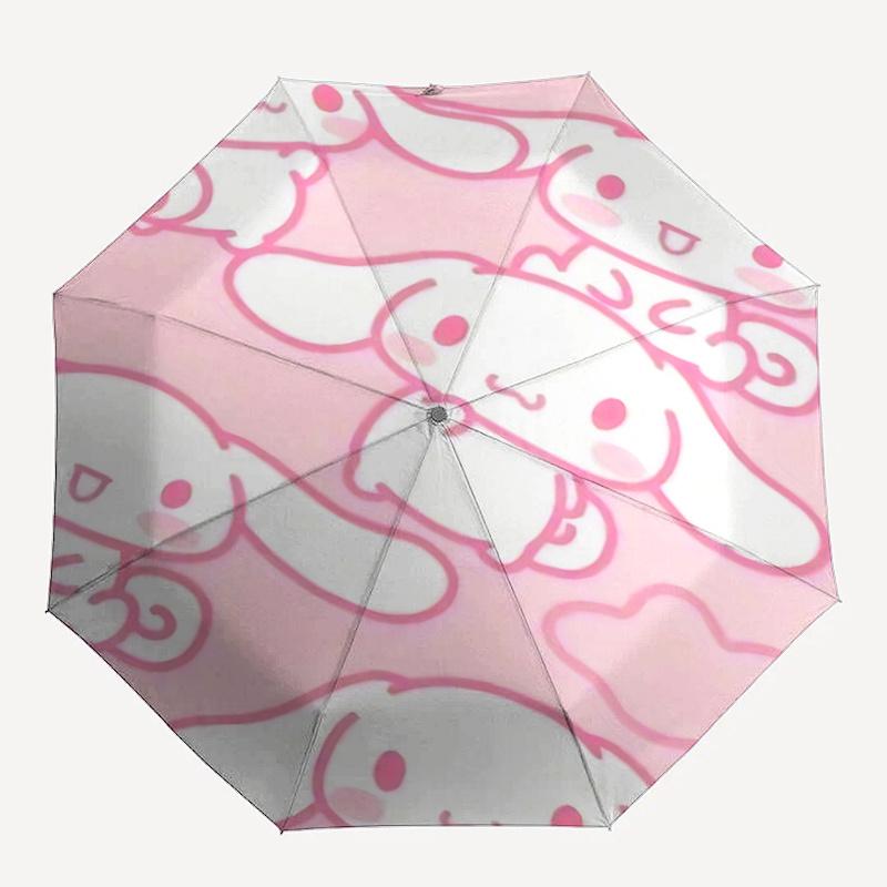 1pc Cinnamoroll Automatic Opening Umbrella with Portable Tri-Fold Design, 8-Bone Iron Frame Outdoor Umbrella, Perfect Gift for Fans, Travelers, Daily