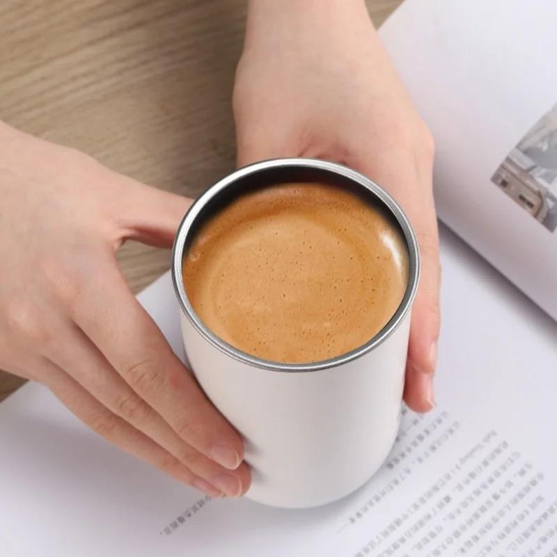 300 ml kahekihiline isoleeritud espressotass kaanega roostevabast terasest sisemine termostops Lekkekindel kaasaskantav välireisitass
