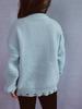 Solid color handmade pearl Christmas three-dimensional decoration plush New Year sweater Christmas sweater 3612 EMA