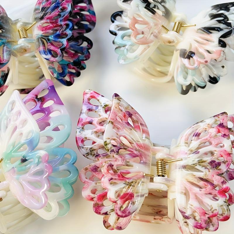 New 3-layer butterfly wing hair clips, medium-sized and colorful. Firm grip, ideal for weddings, parties and travel.