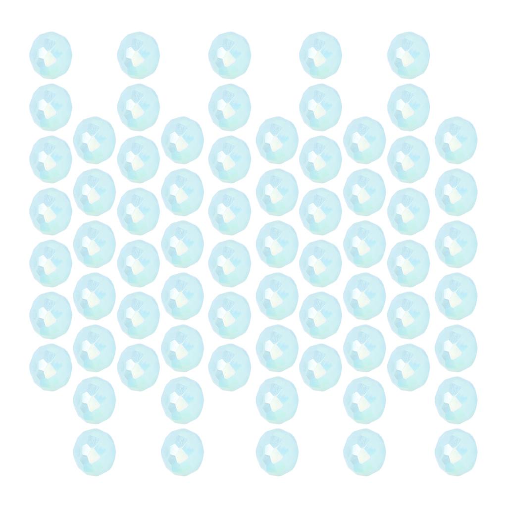 70pcs 0.31inch DIY Plastic Beads Craft Accessories for Jewelry Necklace Bracelet DecorationLight Blue