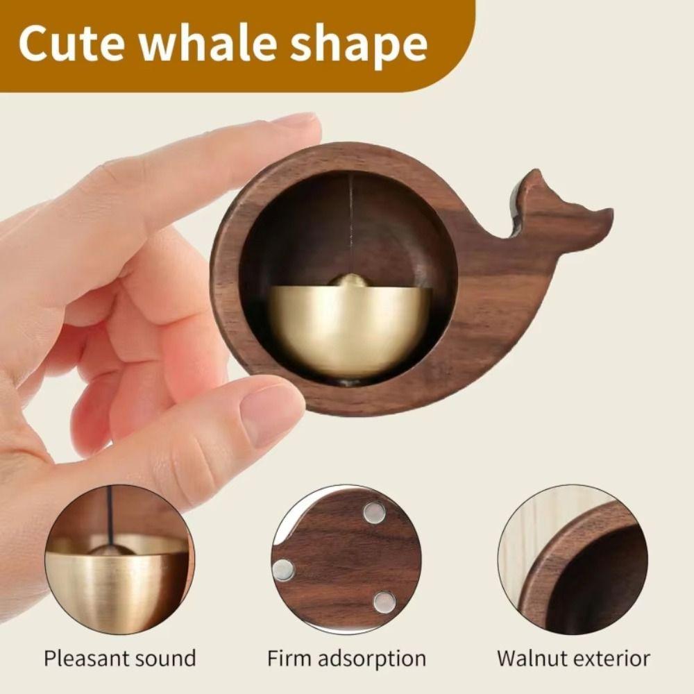 Wood Entrance Door Bells Wireless Dopamine Wind Chimes Little Whale Doorbell  Bedroom Pendant