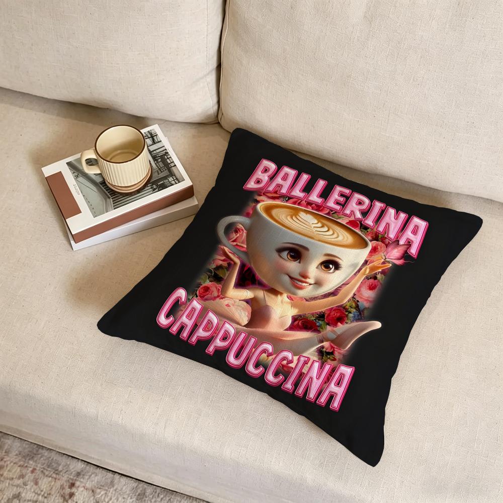 I-Italian Brainrot Cushion Cover Fabric Soft Furnishing,Pillowcase, Cushion Cover, Sofa Pillow, Home Decoration