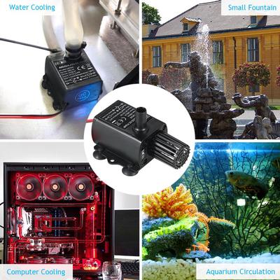 Decdeal Fontana sommergibile impermeabile mini pompa ad acqua senza spazzole ultra silenziosa DC12V 5W