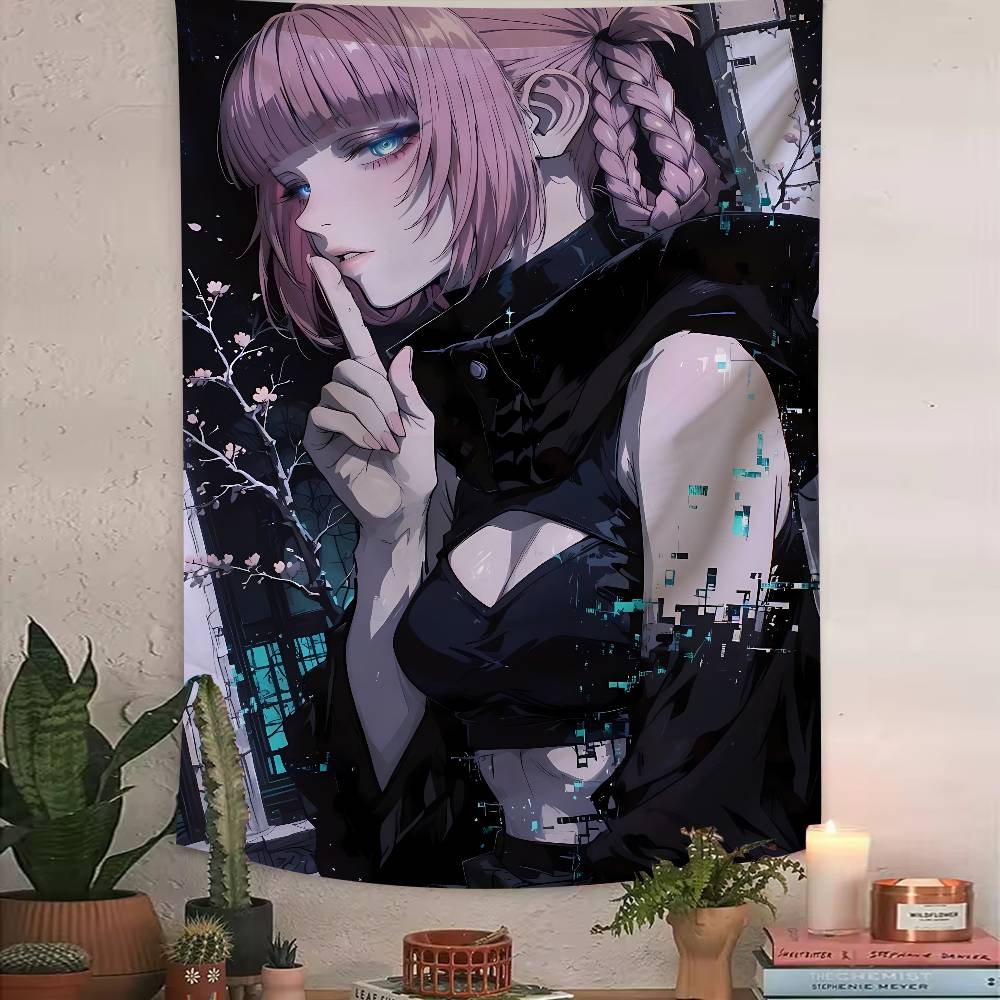 Kawaii Nazuna Nanakusa Tapestry Bedroom Cute Anime Call of Night Modern Young People Style Dorm Theme Room Decor