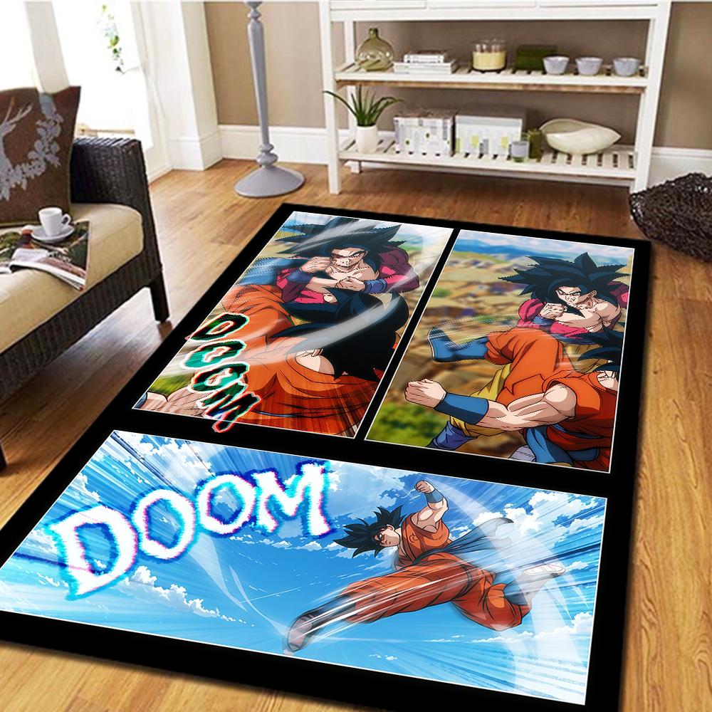 Dragon Ball Son Goku Carpet for Living Room Bedroom, Home Decor Cool Movie Mat Play Floor Rug -HE24