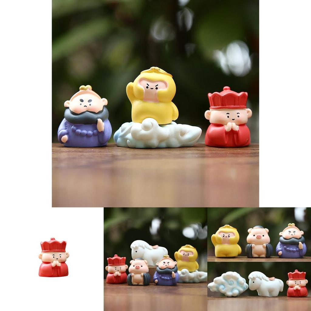 De Reis Naar Het Westen Apenkoning Tang Monk Varkenshoofd Karakter Mini Ornamenten Set Voor Verzamelaars En Fans