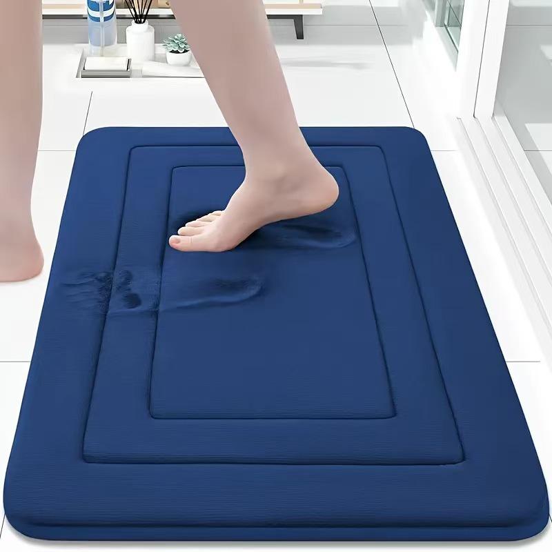 Thickened Memory Foam Non-Slip Bathroom Mat - Coral Fleece Foot Pad