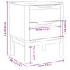 Nightstand Wax Brown 45 x 39 x 57 cm Solid Pine Wood