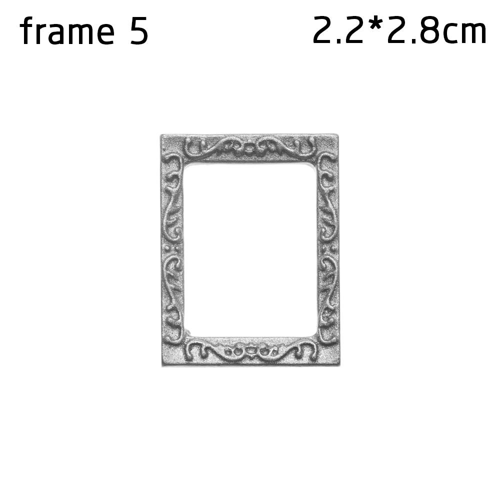 1:12 Scale Mini Frames Doll House Plastic Vintage Miniature Mirror Dollhouse Furniture Miniatures Ornament Doll Accessories