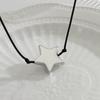 Black Rope Pull-out Star Necklace Ins New Niche Sweet and Cool Girl Collarbone Chain Light Luxury Accessories