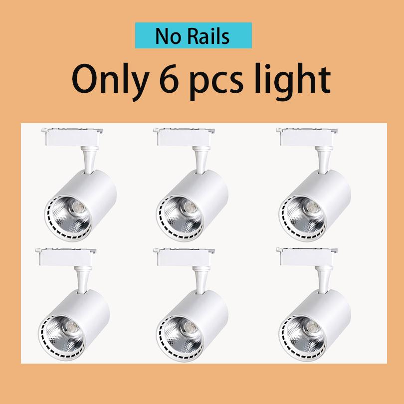 Set Led Track Light Fixture COB Track Lighting Wall Lamp Rail 220V Spot Lights Led track rail Spotlight Clothing Store Shop Home
