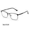 3830J Retro Square Full-Rim Metal Eyeglass Frame, Two-Color Super Light for Large Faces