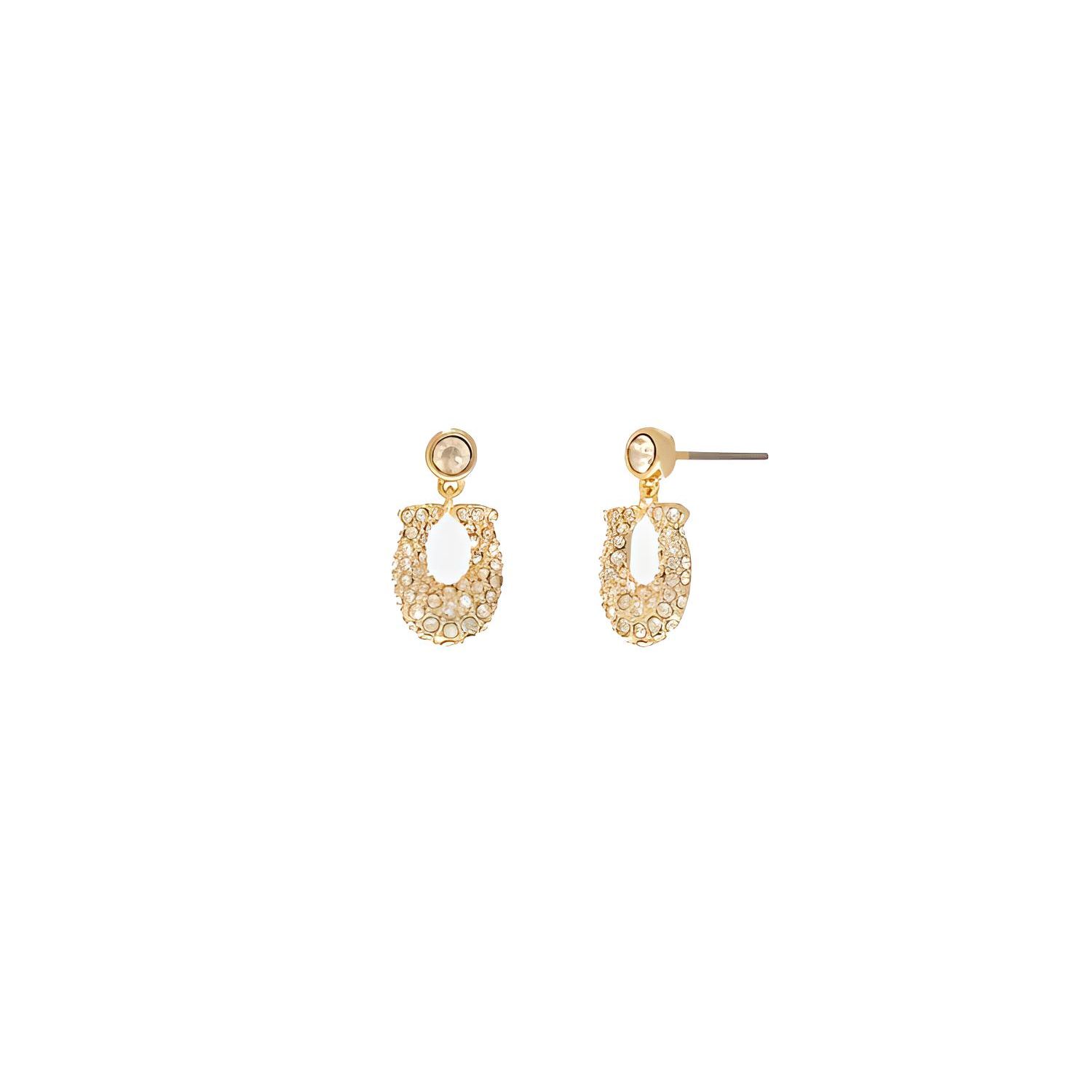 Coach Closed Design Brass Earrings Women earrings Gold CJ718-PNM F,Gold