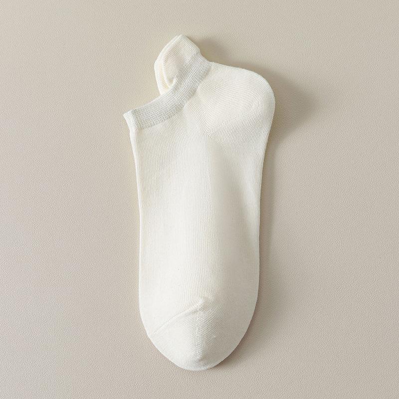 Women's Short Socks Summer Solid Color Boat Socks Ladies Sweat-absorbent Breathable Sports Socks