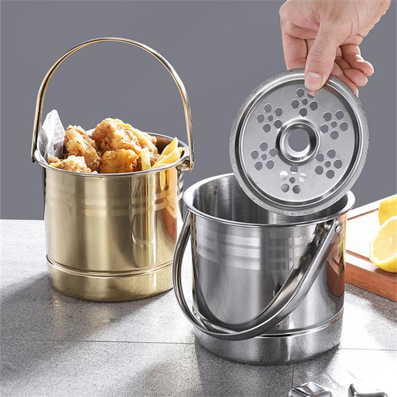 1,6l nerezová ocelová ledová vědra s rukojetí, chladič na víno, šampaňské, láhev, párty, nápoje, chladič baru, KTV, svačinka, ledový sud, barové nádobí