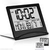 Foldable Backlit Calendar Clock Stylish Snooze Digital Alarm Clock Bedrooms Offices Travel Compact Desk LCD