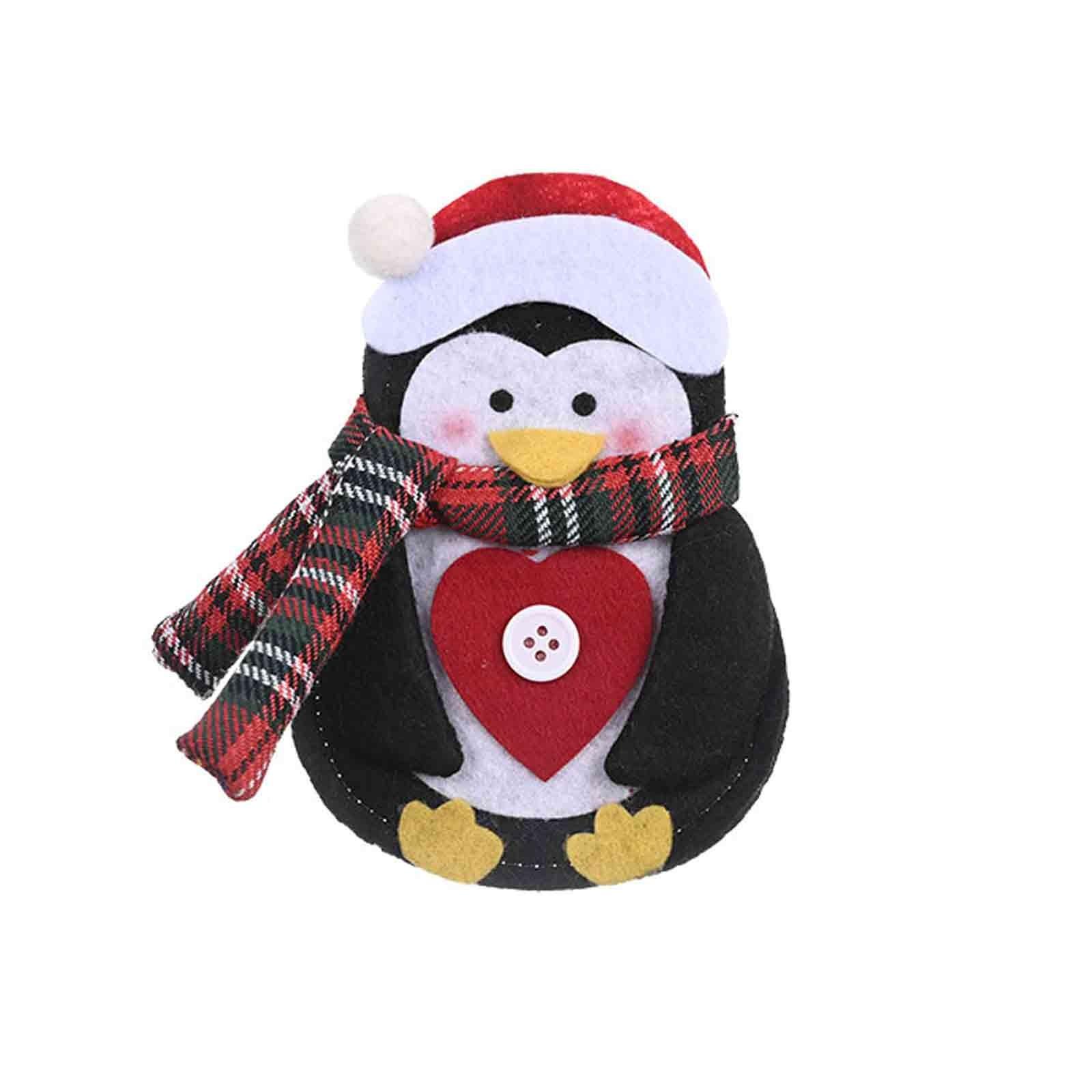 

2PCS Christmas Penguin Girl Knife And Fork Set