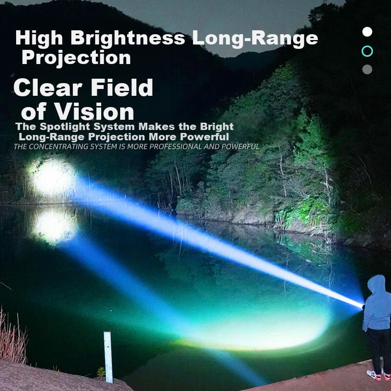Xiaoyeren Flashlight High Brightness Long Battery Life Outdoor Portable Emergency Lighting for Fishing Home Mountaineering Patrol