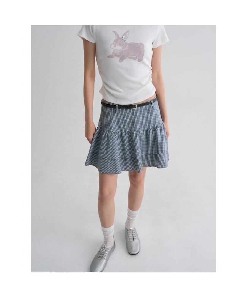 8seconds Blue Checkered Mini Skirt