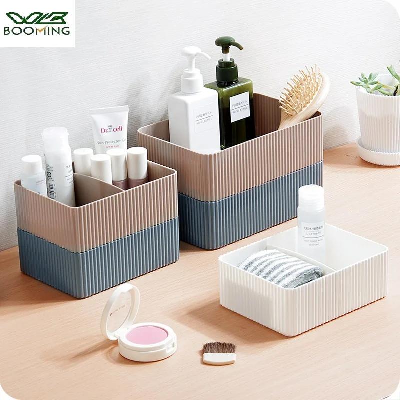 Aufbewahrungsbehälter für Zuhause Kunststoff Gitter Schreibtisch Kleinkram Aufbewahrungsbox Make-up Organizer Kosmetik Schrankbehälter Büro Badezimmer Heimgebrauch