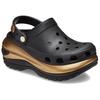Crocs Fashionable Breathable Clogs Women Footwear Black Gold 210368-072
