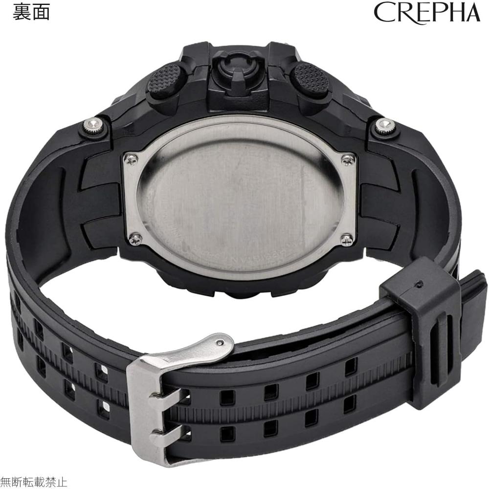 Crepha Digital Watch Telva Waterproof 5atm StopWatch Large Screen Black Men S