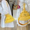 Soft Funny Plush Shoulder Bag Drawstring Women's Crossbody Bag Cartoon  Poop Shape Handbag  Gift